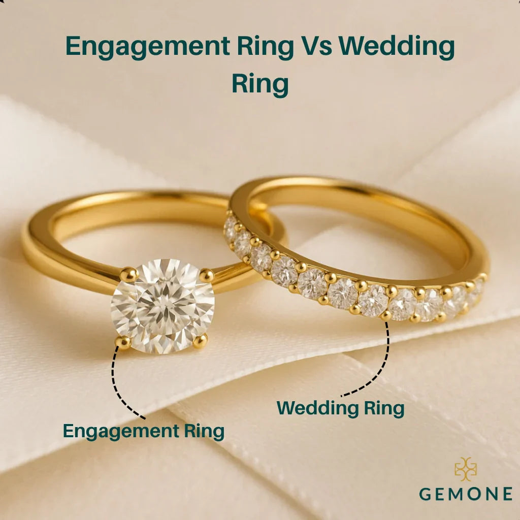 dress ring vs engagement ring Engagement Rings vs Wedding Rings: What's the Difference?