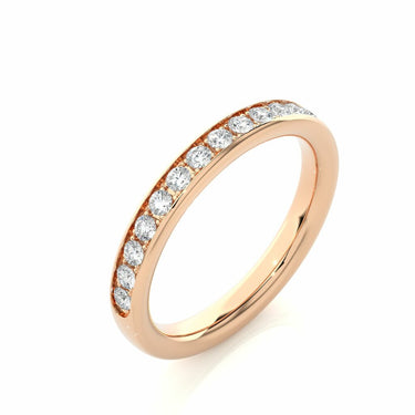 0.35 Carat Channel Setting Lab Diamond Half Eternity Band In Rose Gold