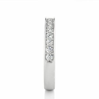 0.35 Carat Channel Setting Lab Diamond Half Eternity Band In White Gold
