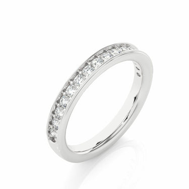 0.35 Carat Channel Setting Lab Diamond Half Eternity Band In White Gold