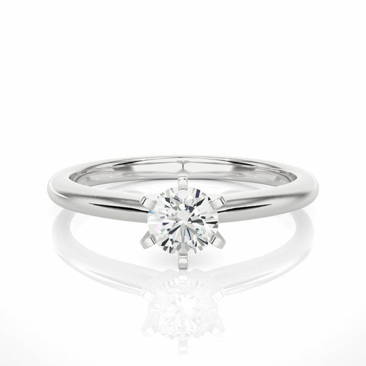 0.50 Ct Round Solitaire Lab Created Diamond Engagement Ring