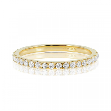 0.80 Carat Round Shape Channel Setting Diamond Eternity Ring In Yellow Gold 