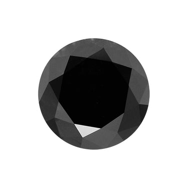 Natural 0.5 Ct Round Brilliant Cut Black Diamond