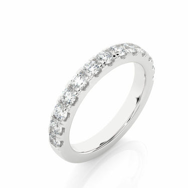 1 Carat 3mm Round Prong Setting Diamond Eternity Band In White Gold