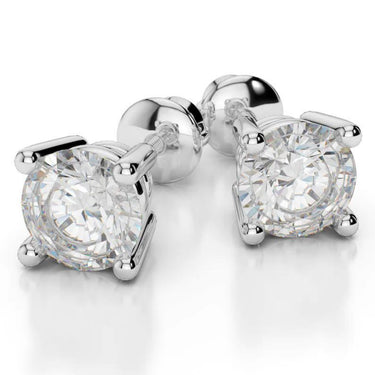 1 Carat Tw Diamond Stud Earrings in Prong Setting White Gold
