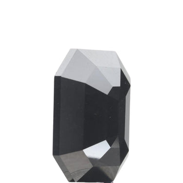 0.65 Carat 6X4 Mm Emerald Cut Black Diamond
