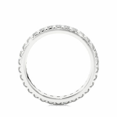 1.05 Carat Round Cut French Setting Diamond Eternity Band In White Gold