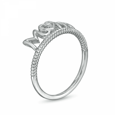 0.10 Ct White Gold Mom Ring For Mother’s Day