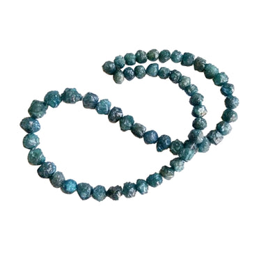 16 Inch Blue Uncut Diamond Beads Necklace