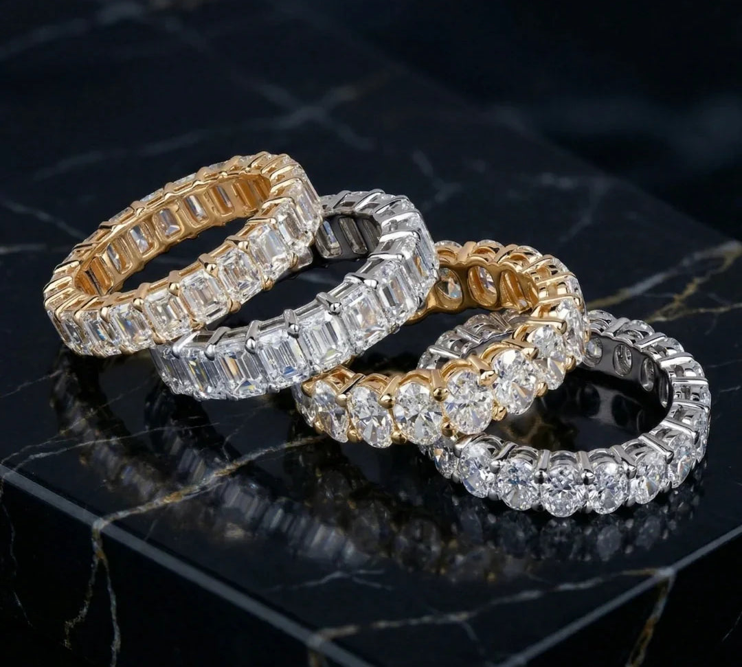 Lab Created Diamond Wedding Bands 