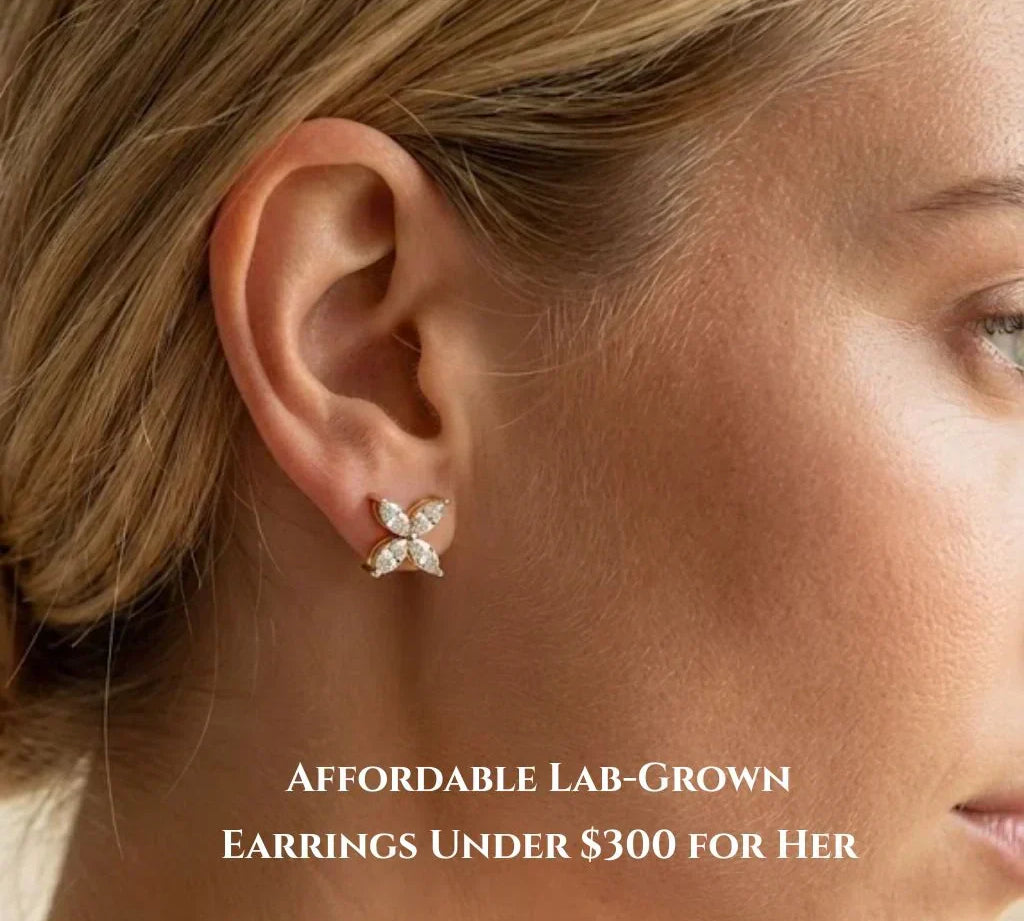 Affordable Lab-Grown Earrings Under $300 For Her
