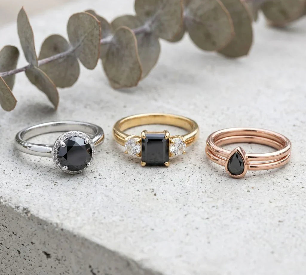 Black diamond jewelry metal guide