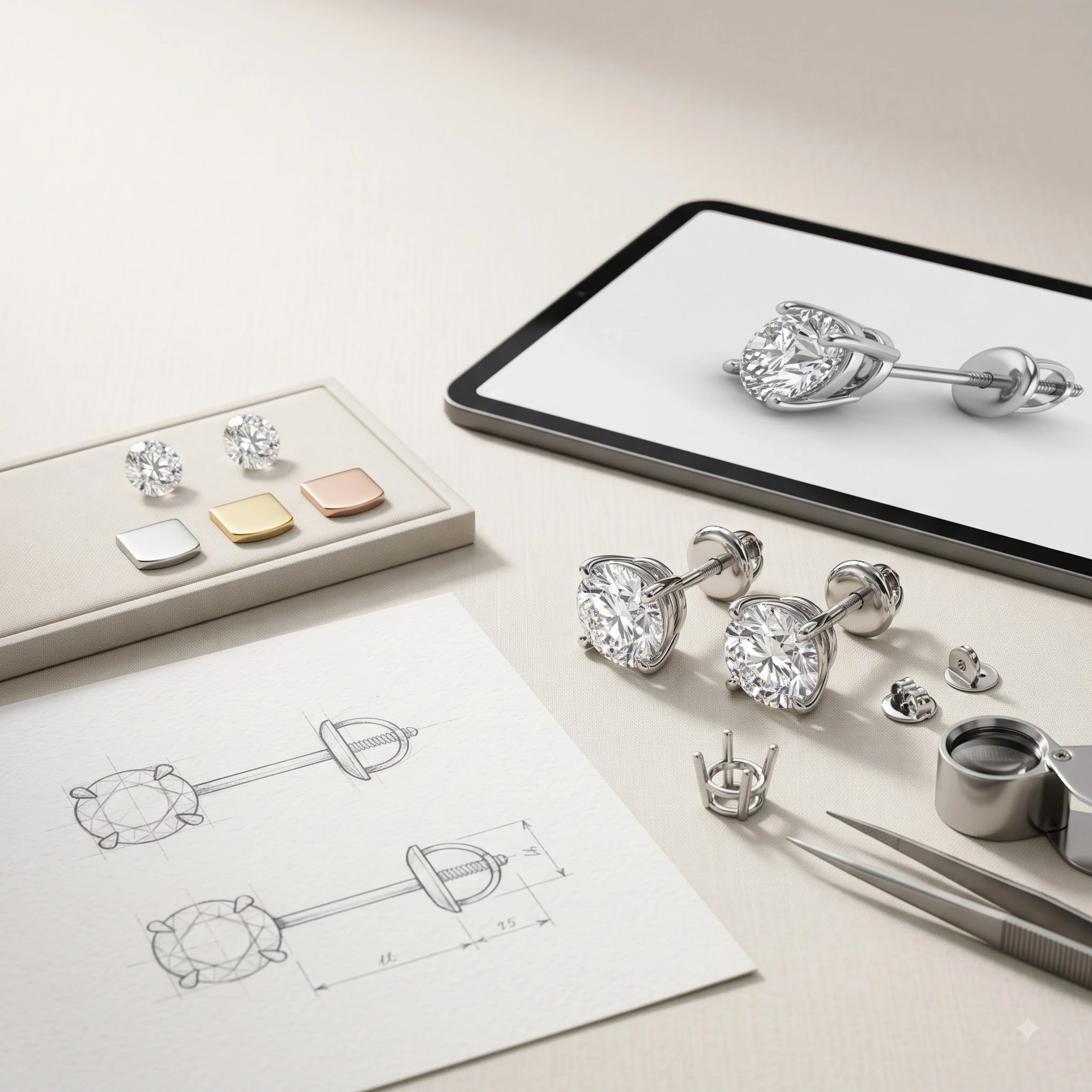 Custom Diamond Stud Earrings_ How the Design Process Works (2026)