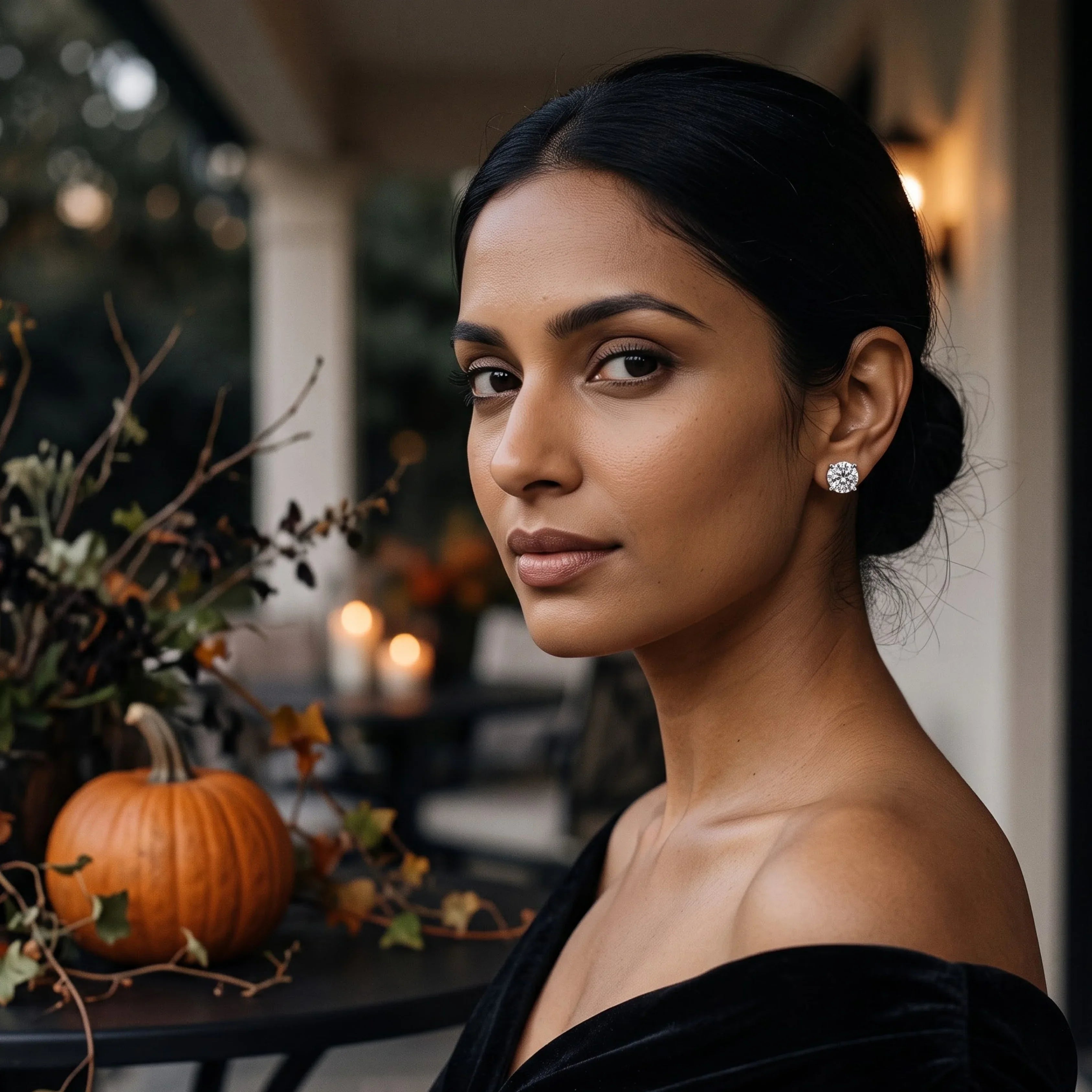 Classic Diamond Studs For Halloween