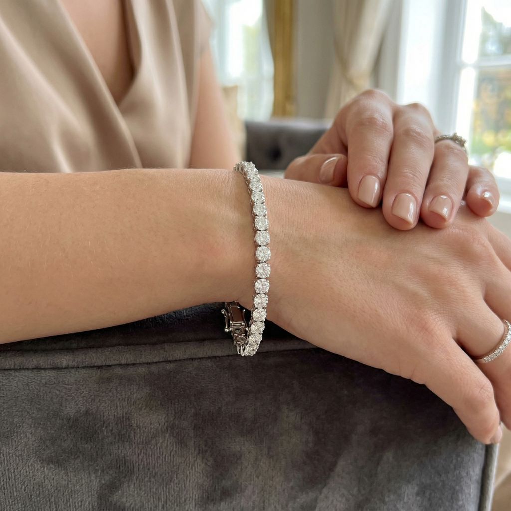 Round Cut Diamond Tennis Bracelet 