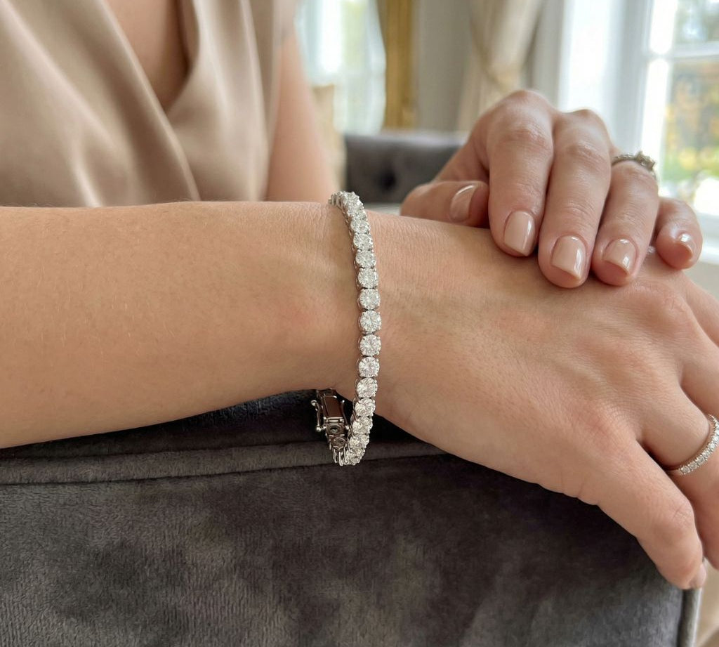Round Cut Diamond Tennis Bracelet 