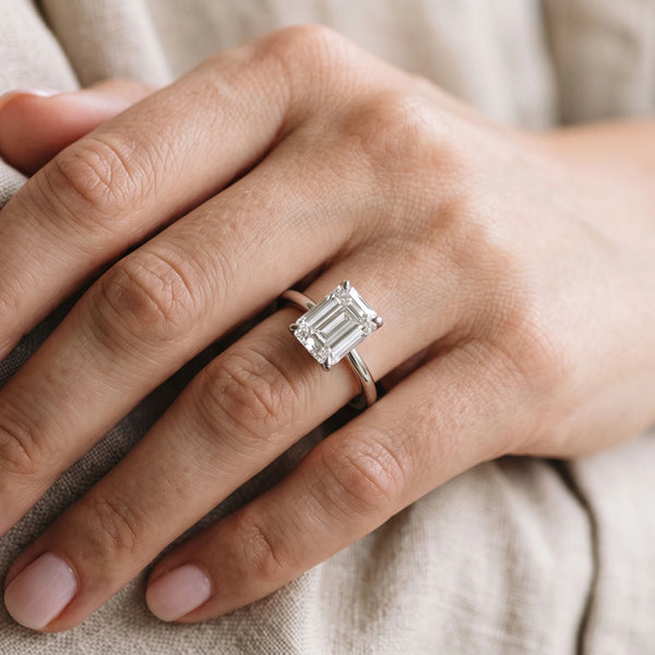 Lab Created Engagement Ring