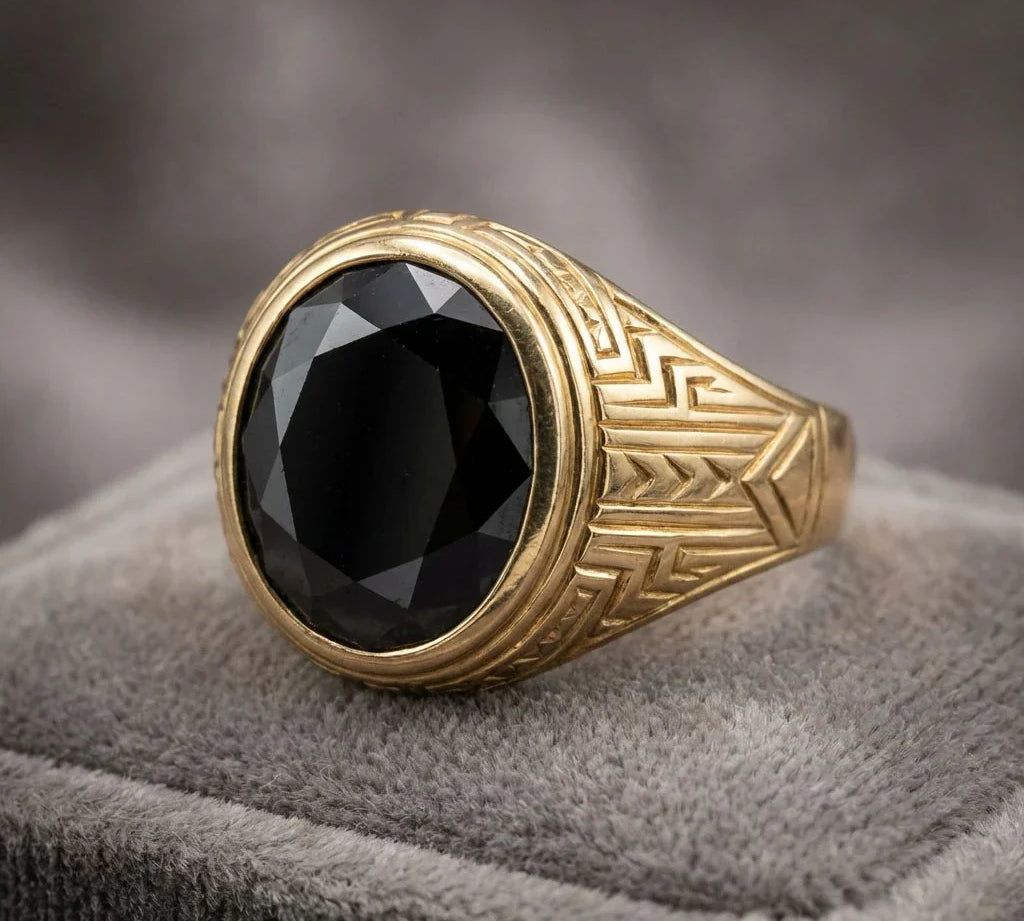 Vintage Black Diamond Signet Rings