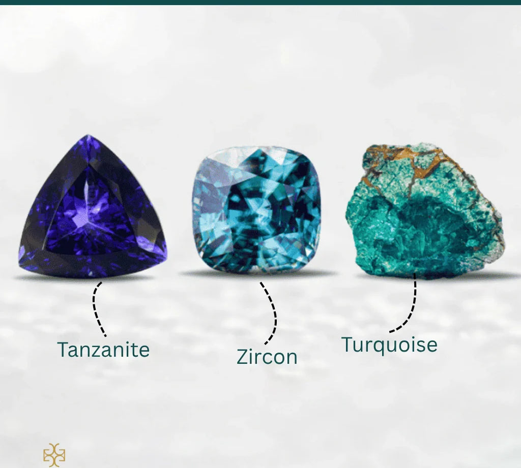 What Is the Gemstone for December: Turquoise, Tanzanite and Zircon