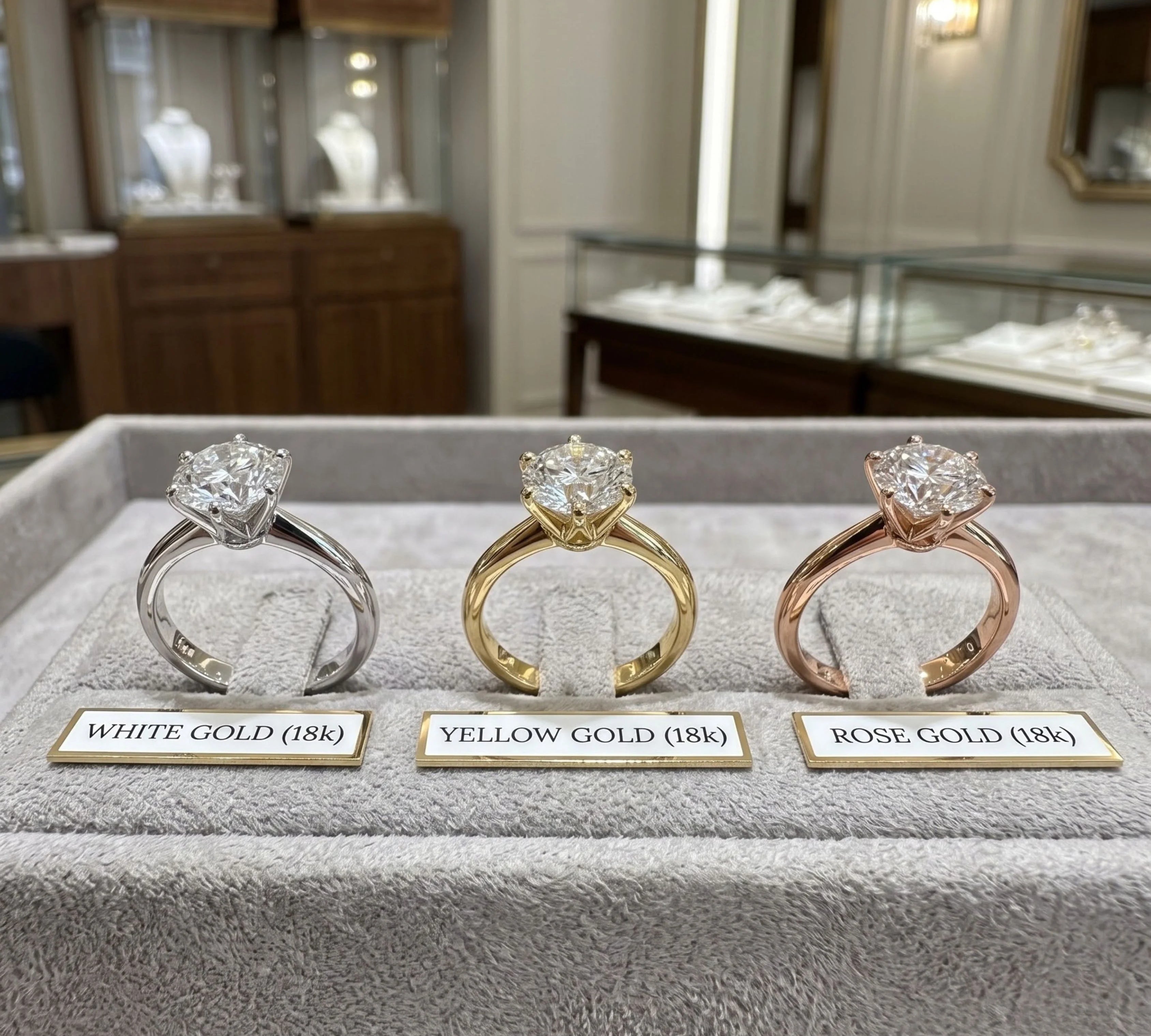 White Gold Vs Yellow Gold Vs Rose Gold