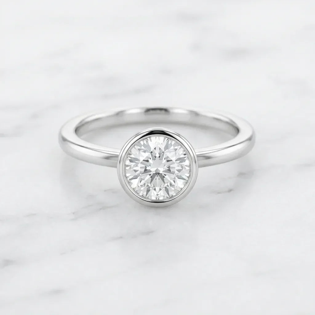 Bezel-Set Engagement Rings