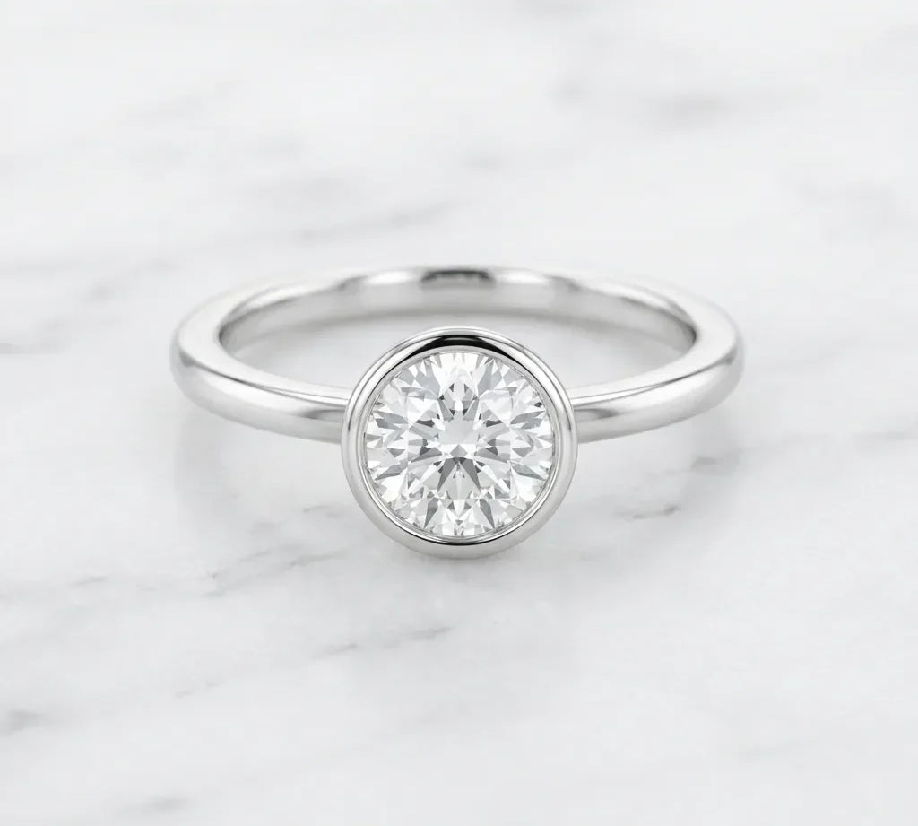 Bezel-Set Engagement Rings