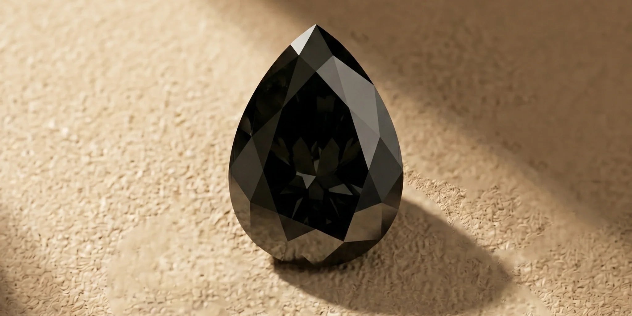 Pear Cut Black Diamond
