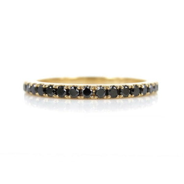 0.42 Ct Yellow Gold Diamond Eternity Ring In Pave Setting