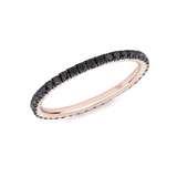 0.53 Ct Round Cut Channel Setting Black Diamond Full Eternity Ring
