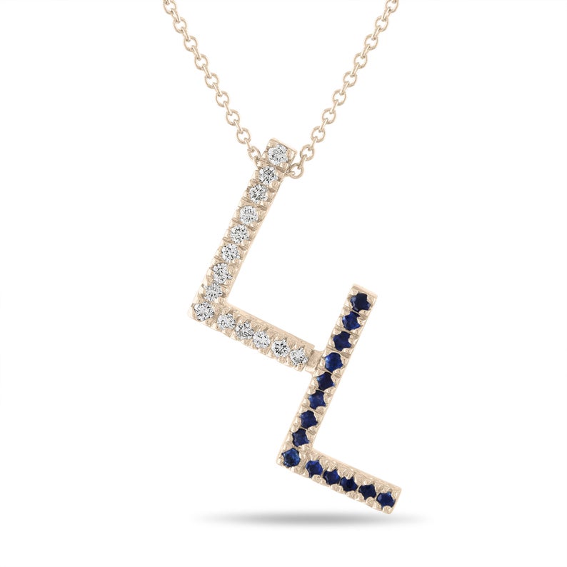 0.53 Carat Round Cut Prong Set Lab Diamond Pendant 18K Yellow Gold