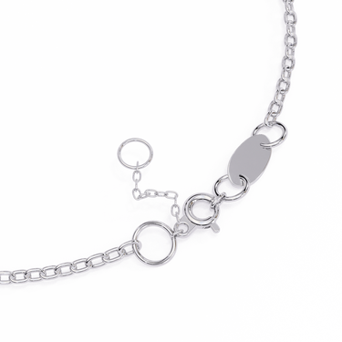 0.06 Carat Round Shape Diamond Bracelet In White Gold