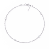 0.07 Carat Round Shape Diamond Bracelet In Yellow Gold