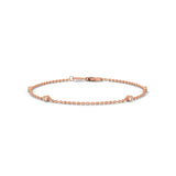 0.07 Carat Bezel Set Diamond Station Bracelet in Yellow Gold