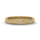 0.08 Ct Lab Diamond Contour Wedding Band Rose Gold