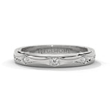 0.08 Ct Lab Diamond Contour Wedding Band in Rose Gold