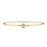 0.11 Carat Bezel Set Diamond Bangle Bracelet in Gold