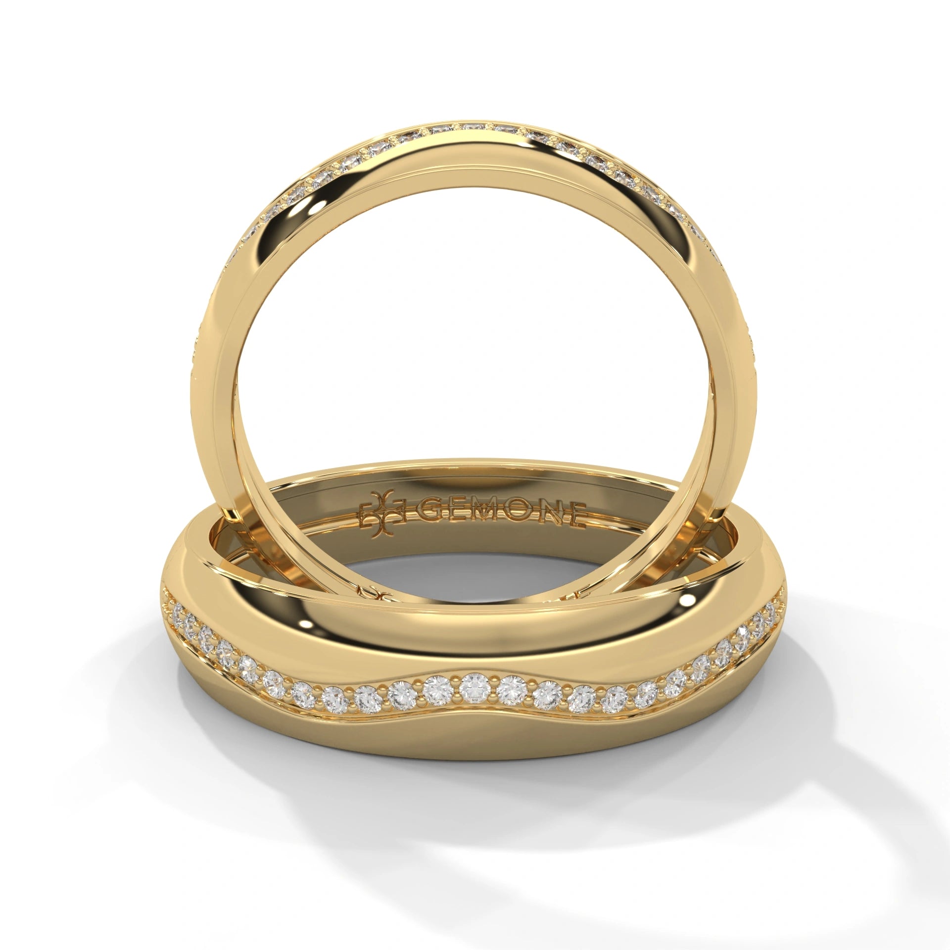 0.14 Ct Lab Diamond Men's Ring Couple Band