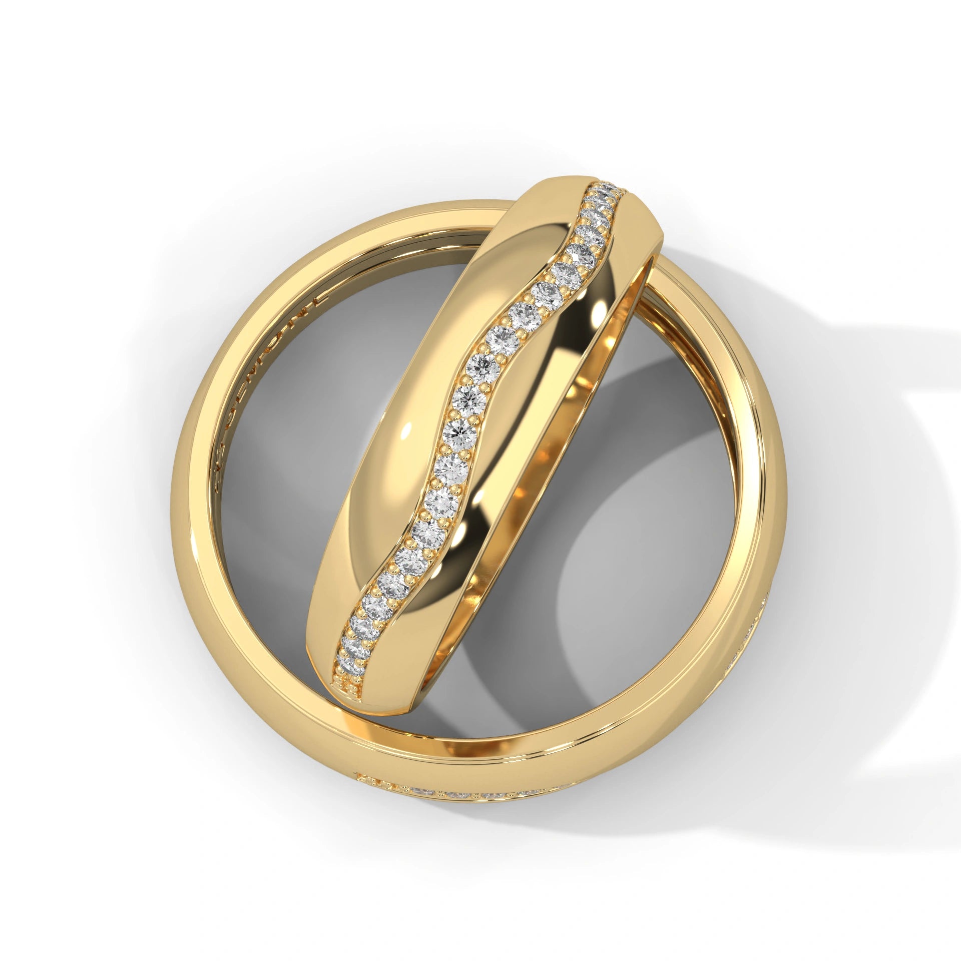 0.14 Ct Lab Diamond Men's Ring Couple Band