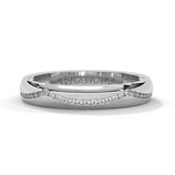 0.16 Ct Lab Diamond Curved Wedding Band Yellow Gold