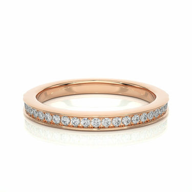 0.20 Carat Diamond Channel Set Eternity Wedding Band Crafted in Rose Gold