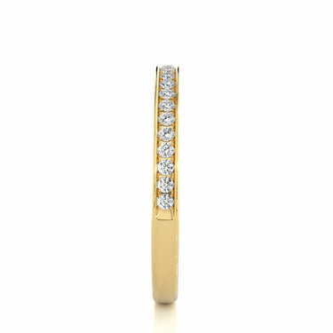 0.20 Carat Natural Diamond Channel Setting Half Eternity Wedding Band In Yellow Gold