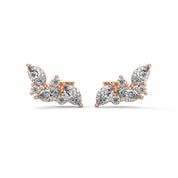0.20 Ct TWT Marquise Diamond Cluster Stud Earrings For Women 18K Rose Gold Natural Diamond
