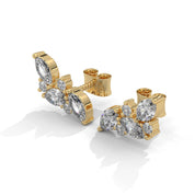 0.20 Ct TWT Marquise Diamond Cluster Stud Earrings For Women