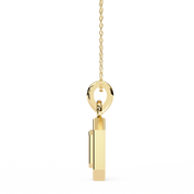 0.20 Ct Lab Diamond Pavé Diamond Pendant in Yellow Gold