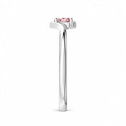 Side View of 0.21 Carat Pink Pear Bypass Ring