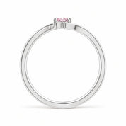 Metal View of 0.21 Carat Pink Pear Bypass Ring