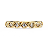 0.21 Carat Round Shape 7 Stone Diamond Wedding Band