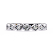 0.21 Carat Round Shape 7 Stone Diamond Wedding Band 950 Platinum Natural Diamond Diamond Wedding Bands