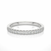 0.29 Ct Round Cut Prong Setting Diamond Half Eternity Band 950 Platinum Natural Diamond Diamond Wedding Bands