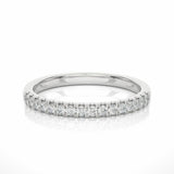 0.25 Ct Round Cut Prong Setting Lab Diamond Half Eternity Wedding Band